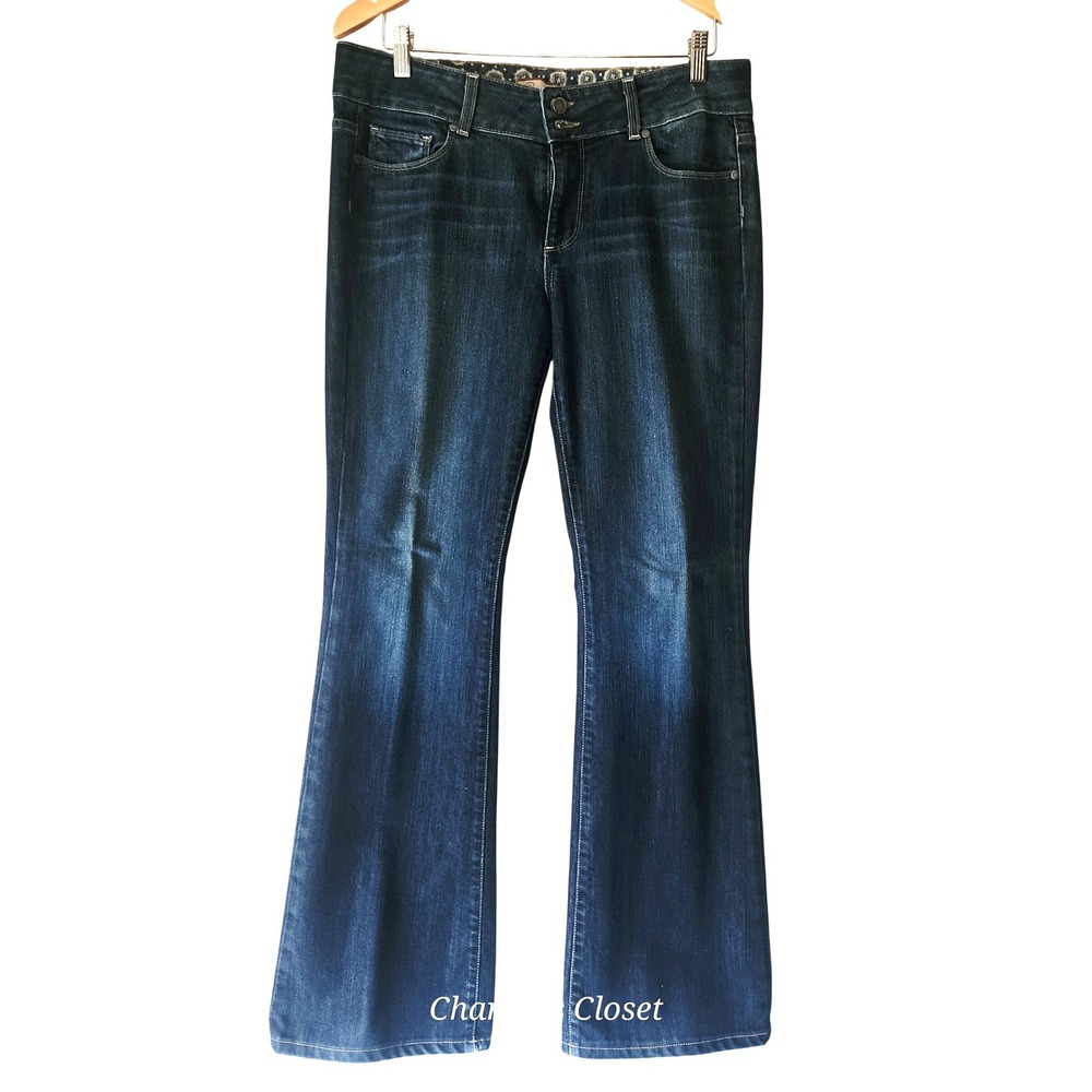 Paige Premium Denim Low Rise 31 Bootcut Dark Wash Jeans Y2K Revival Made in USA